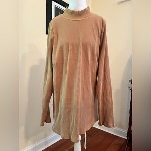 City Chic Caramel Ribbed Turtle Neck‎